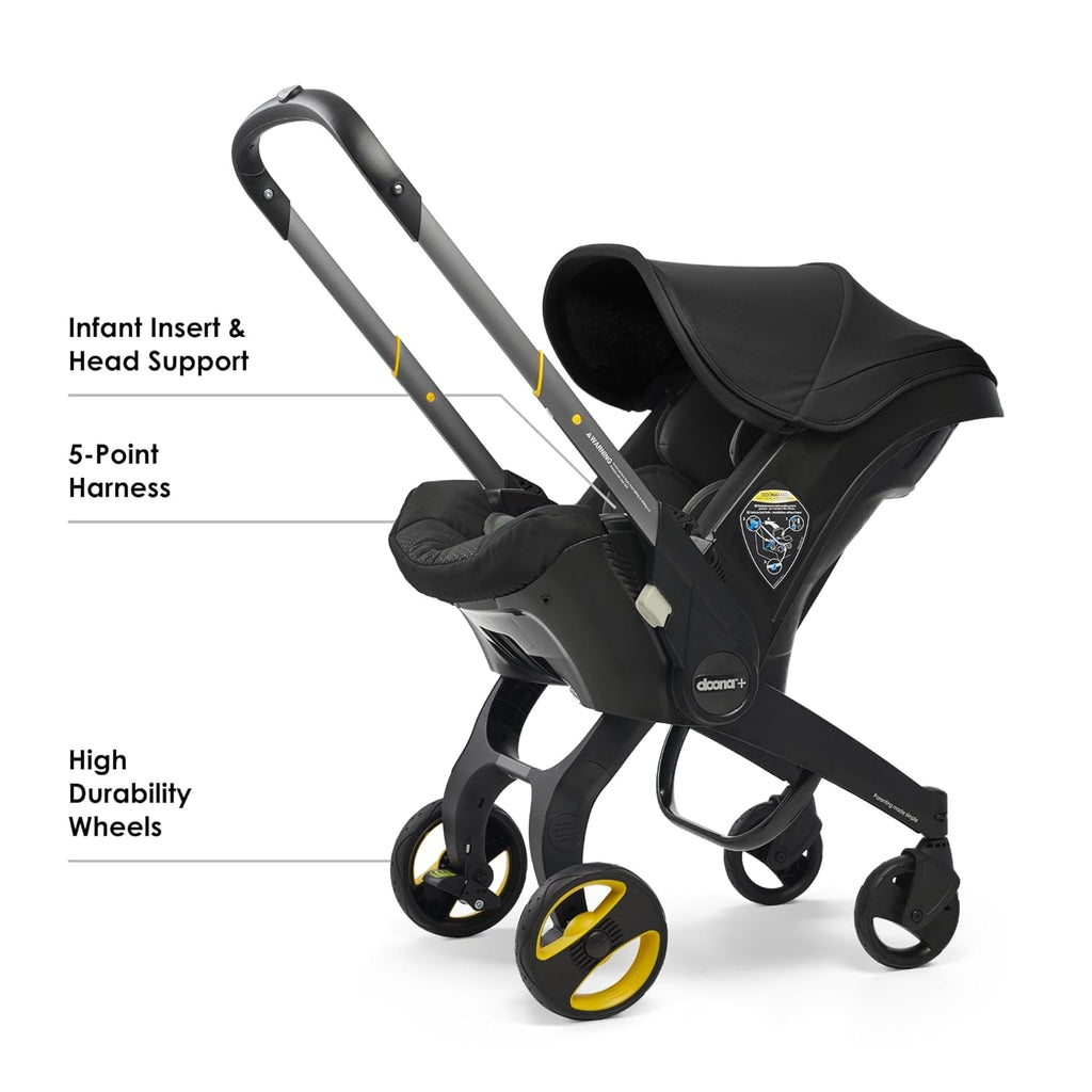 【Limited-time offer】Doona Car Seat & Stroller, Nitro Black - All-in-One Travel System