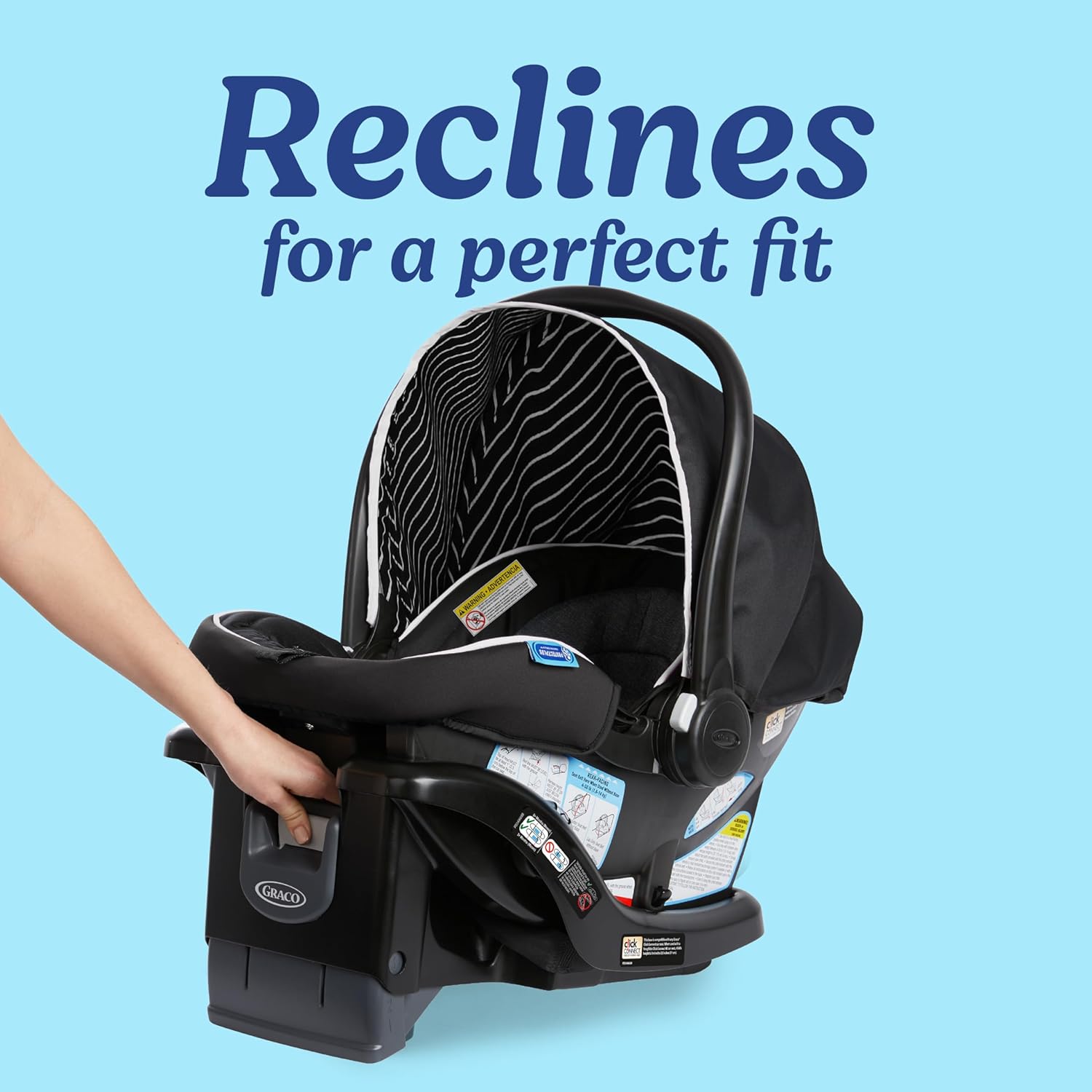 Car Seat, Lightweight Rear-Facing Seat for Babies 4–30 lb, 4-Position Adjustable Base, Latch Installation & ProtectPlus Engineered