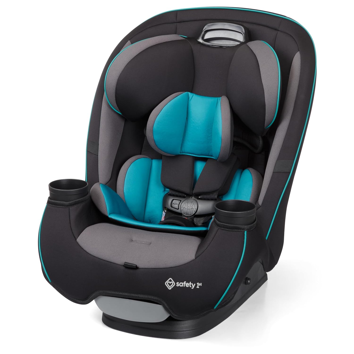 Child seat, 360° rotating, suitable for newborns to approximately 12 years old (0-36 kg), ISOFIX compatible, and secured with a seatbelt.