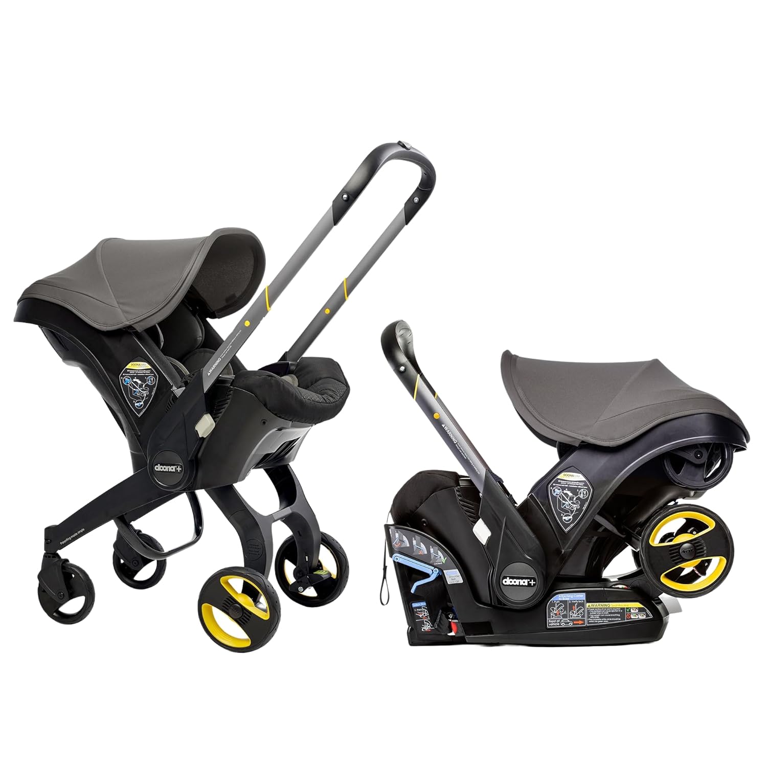 【Limited-time offer】Doona Car Seat & Stroller, Nitro Black - All-in-One Travel System