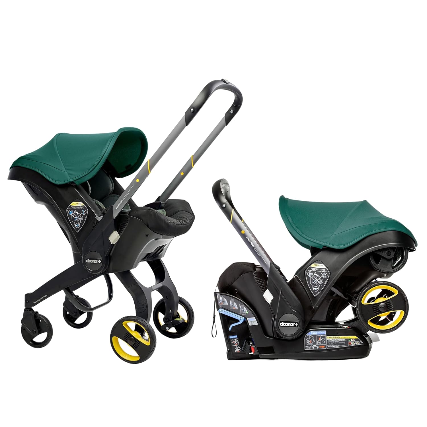【Limited-time offer】Doona Car Seat & Stroller, Nitro Black - All-in-One Travel System