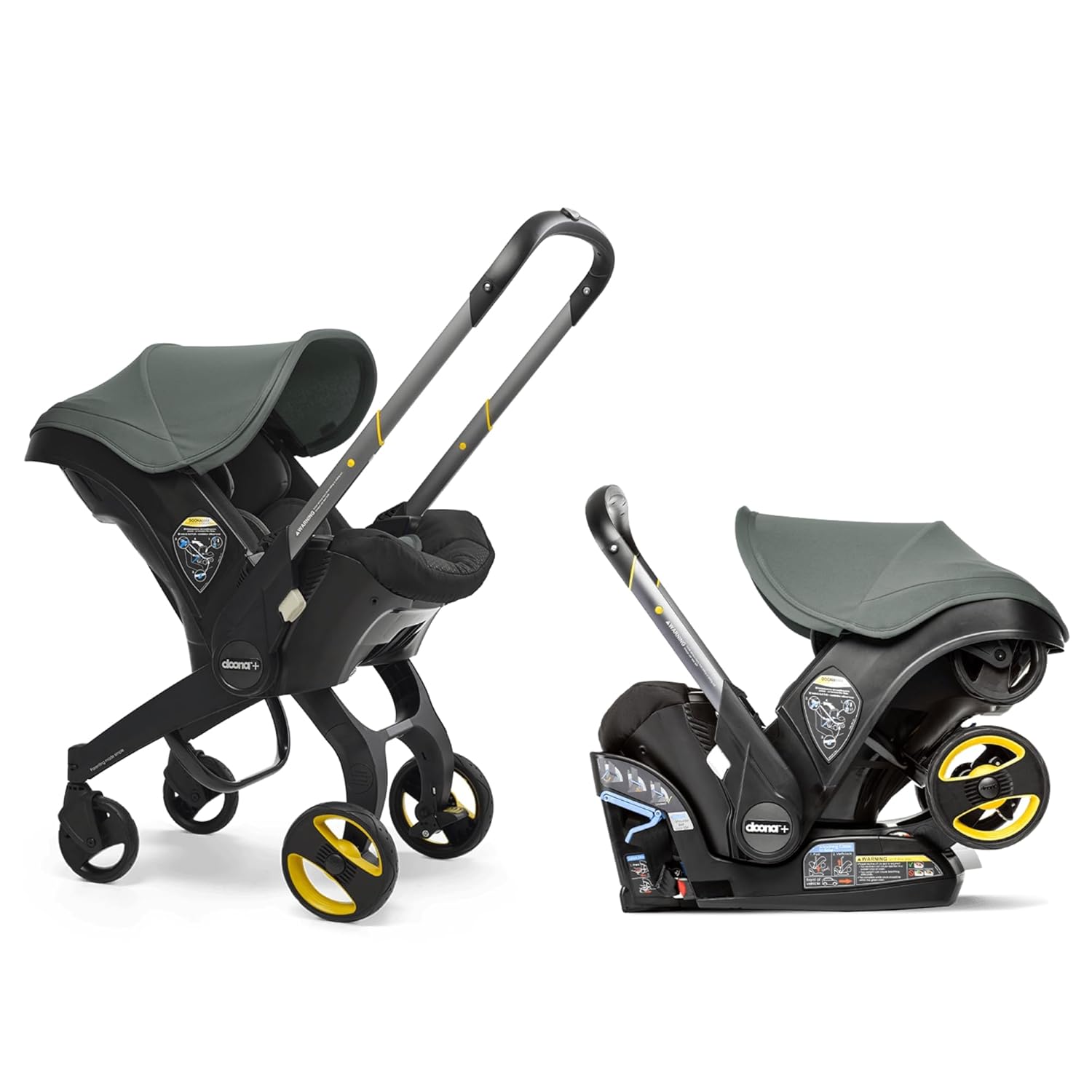 【Limited-time offer】Doona Car Seat & Stroller, Nitro Black - All-in-One Travel System
